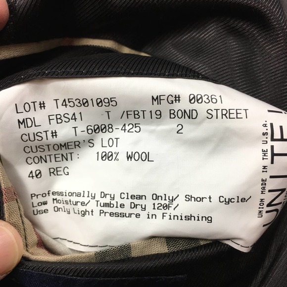 Burberry London Nordstrom Dark Brown 100% Wool Mens Jacket Size 40R - Picture 7 of 9